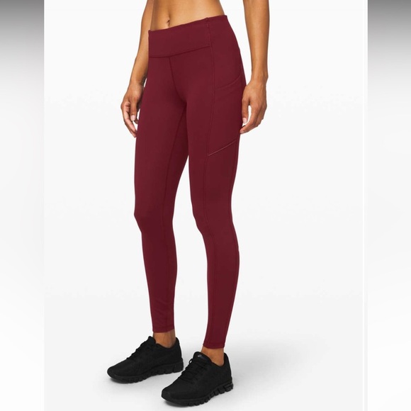 Lululemon Speed Up Tight Tall 31" in Burgundy, Size 4, Style: W5BP1T - Picture 2 of 12